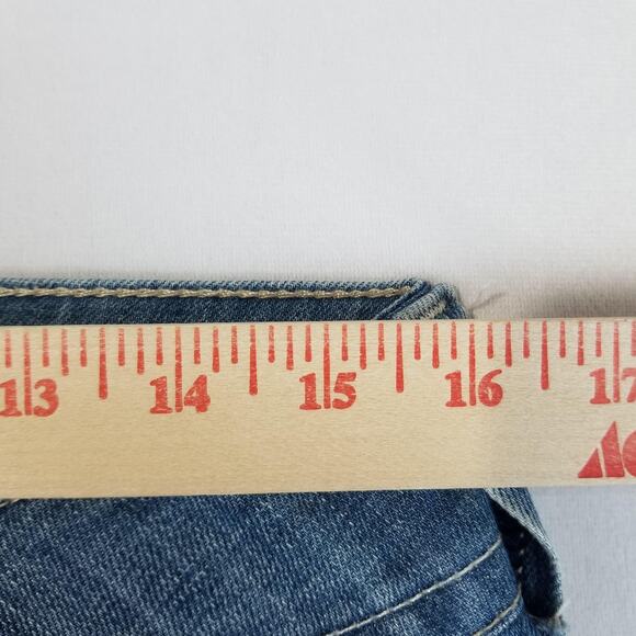 HUDSON Jeans Womens 30 Blue Flare Stretch Y2K Low Rise Made in USA W170DHA - Picture 9 of 12